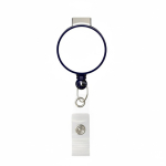 Portacredenciales retráctil redondo hecho a medida personalizable ⌀2.8 color azul marino septima vista