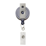 Portacredenciales retráctil redondo hecho a medida personalizable ⌀2.8 color azul ultramarino tercera vista