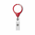 Portacredenciales hecho a medida retráctil redondo personalizable ⌀2.5 color rojo septima vista
