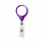 Portacredenciales hecho a medida retráctil redondo personalizable ⌀2.5 color violeta septima vista
