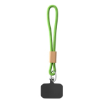 Correa corta para el móvil hecha a medida con detalle en bambú color verde manzana septima vista