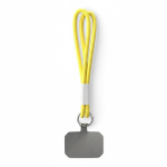 Doble cordones para el móvil hecho a medida con parche personalizable color amarillo septima vista