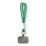 Doble cordones para el móvil hecho a medida con parche personalizable color verde botella septima vista