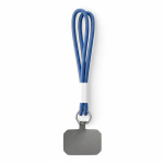 Doble cordones para el móvil hecho a medida con parche personalizable color azul eléctrico septima vista