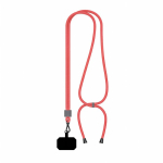 Lanyard ajustable hecho a medida de poliéster para el móvil color rojo septima vista