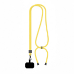 Lanyard ajustable hecho a medida de poliéster para el móvil color amarillo septima vista