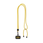 Lanyard ajustable hecho a medida de poliéster para el móvil color amarillo