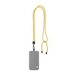 Lanyard ajustable hecho a medida de poliéster para el móvil color amarillo