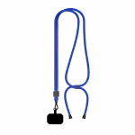 Lanyard ajustable hecho a medida de poliéster para el móvil color azul eléctrico septima vista