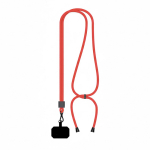 Lanyard ajustable hecho a medida de poliéster para el móvil color granate septima vista