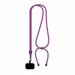 Lanyard ajustable hecho a medida de poliéster para el móvil color morado septima vista