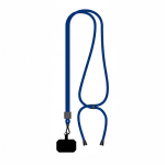 Lanyard ajustable hecho a medida de poliéster para el móvil color azul ultramarino septima vista