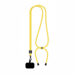 Lanyard bicolor ajustable hecho a medida hecho de RPET para el móvil color amarillo septima vista