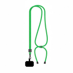 Lanyard bicolor ajustable hecho a medida hecho de RPET para el móvil color verde septima vista