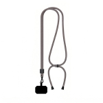 Lanyard bicolor ajustable hecho a medida hecho de RPET para el móvil color gris oscuro septima vista