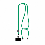 Lanyard bicolor ajustable hecho a medida hecho de RPET para el móvil color verde botella septima vista