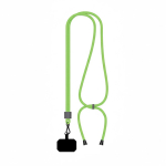 Lanyard bicolor ajustable hecho a medida hecho de RPET para el móvil color verde manzana septima vista