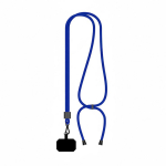 Lanyard bicolor ajustable hecho a medida hecho de RPET para el móvil color azul eléctrico septima vista