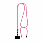 Lanyard bicolor ajustable hecho a medida hecho de RPET para el móvil color fucsia septima vista