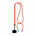 Lanyard bicolor ajustable hecho a medida hecho de RPET para el móvil color rojo oscuro septima vista