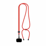 Lanyard bicolor ajustable hecho a medida hecho de RPET para el móvil color granate septima vista