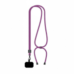 Lanyard bicolor ajustable hecho a medida hecho de RPET para el móvil color morado septima vista