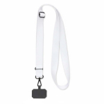 Lanyard para el smartphone hecho a medida con parche cuelgamóvil color blanco septima vista
