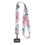 Lanyard para el smartphone hecho a medida con parche cuelgamóvil color blanco