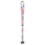 Lanyard para el smartphone hecho a medida con parche cuelgamóvil color blanco