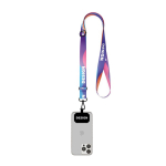 Lanyard para el smartphone hecho a medida con parche cuelgamóvil color blanco