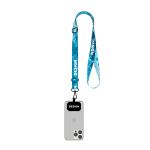 Lanyard para el smartphone hecho a medida con parche cuelgamóvil color blanco
