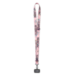 Lanyard portacredencial ajustable hecho a medida de RPET para sublimar color blanco
