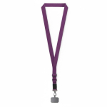 Portateléfono hecho a medida de cinta bandolera tejida ajustable color morado septima vista