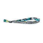 Pulsera de poliéster hecha a medida con distintas opciones de cierre color blanco