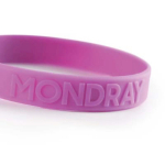 Pulsera de silicona hecha a medida para eventos 100% personalizable color lila