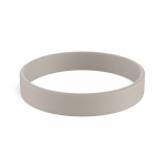 Pulsera de silicona hecha a medida para eventos 100% personalizable color gris topo septima vista
