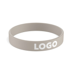 Pulsera de silicona hecha a medida para eventos 100% personalizable color gris topo