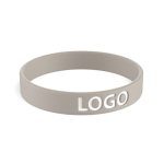 Pulsera de silicona hecha a medida para eventos 100% personalizable color gris topo