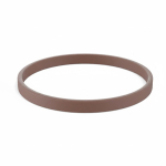 Pulsera fina hecha a medida silicona para eventos 100% personalizable color marrón septima vista