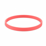 Pulsera fina hecha a medida silicona para eventos 100% personalizable color rojo septima vista