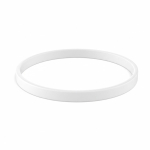 Pulsera fina hecha a medida silicona para eventos 100% personalizable color blanco septima vista