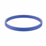 Pulsera fina hecha a medida silicona para eventos 100% personalizable color azul real septima vista
