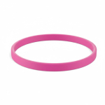 Pulsera fina hecha a medida silicona para eventos 100% personalizable color fucsia fluorescente septima vista