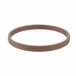 Pulsera fina hecha a medida silicona para eventos 100% personalizable color marrón oscuro septima vista