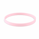 Pulsera fina hecha a medida silicona para eventos 100% personalizable color rosa claro septima vista