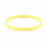 Pulsera fina hecha a medida silicona para eventos 100% personalizable color amarillo claro septima vista