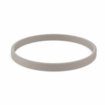 Pulsera fina hecha a medida silicona para eventos 100% personalizable color gris topo septima vista