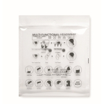 Braga de cuello hecha a medida hecha de RPET multifuncional color blanco quinta vista