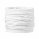 Braga de cuello hecha a medida de poliéster reciclado multifuncional color blanco septima vista