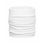Braga de cuello hecha a medida de poliéster 100% personalizable color blanco septima vista